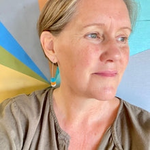 Load image into Gallery viewer, Stacked Wool Felt, Persimmon, Gray, Sky Earrings