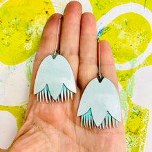 Load image into Gallery viewer, Palest Seafoam &amp; Mint Fancy Tulips Tin Earrings