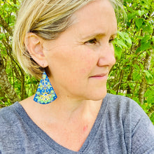 Load image into Gallery viewer, Mixed Rosemaling Cones Tin Earrings