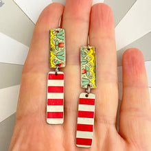 Load image into Gallery viewer, Floral &amp; Stripes Earrings