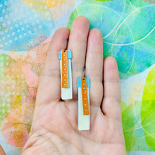 Load image into Gallery viewer, Rustic Layered Upcycled Tin Earrings