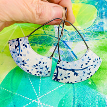 Load image into Gallery viewer, Delft Blue Wide Arc Earrings