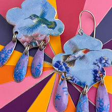 Load image into Gallery viewer, Hummingbird Chandelier Tin Earrings
