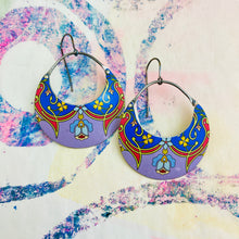 Load image into Gallery viewer, French Macaron Crescent Circles Tin Earrings