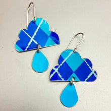 Load image into Gallery viewer, Argyle Clouds Tin Earrings