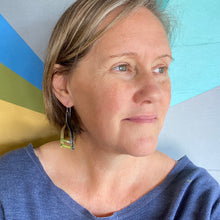 Load image into Gallery viewer, Wishbone with Chartreuse Earrings