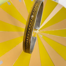 Load image into Gallery viewer, Antiqued Gold Dots Pendaflex Tin Cuff