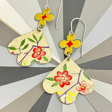 Load image into Gallery viewer, Little Golden Blossom Trefoil Earrings