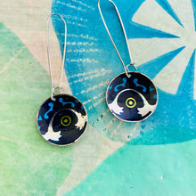 Load image into Gallery viewer, Golden Sun on Midnight Blue Medium Basin Earrings