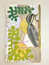 Load image into Gallery viewer, How Big Our World Is  |  Small Sewn Paper Collage