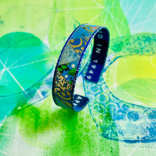 Load image into Gallery viewer, Vintage Blues Triangles Tesserae Tin Cuff