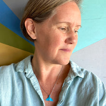 Load image into Gallery viewer, Little Whale Tail Tin Necklace
