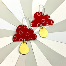 Load image into Gallery viewer, Dotty Red Cloud Earrings