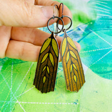 Load image into Gallery viewer, Wheat Berry Upcycled Tin Earrings