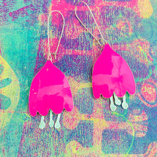 Load image into Gallery viewer, Hot Pink Fantastical Tin Earrings