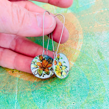 Load image into Gallery viewer, Orange &amp; Yellow Blossoms Medium Basin Earrings