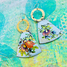 Load image into Gallery viewer, Beautiful Blossoms I Small Fans Tin Earrings