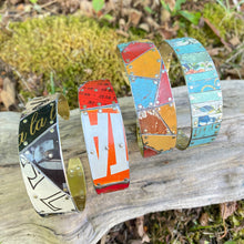 Load image into Gallery viewer, Vintage Polygon Tesserae Tin Cuff