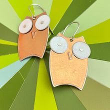 Load image into Gallery viewer, Copper Owl Earrings