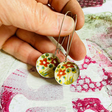 Load image into Gallery viewer, Oxidized Blossoms Medium Basin Earrings