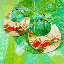Load image into Gallery viewer, Sunrise Circles Upcycled Tin Earrings
