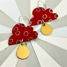 Load image into Gallery viewer, Dotty Red Cloud Earrings