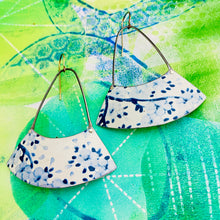 Load image into Gallery viewer, Delft Blue Wide Arc Earrings