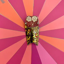 Load image into Gallery viewer, Quirky Owl IX Upcycled Tin Brooch &amp; Pendant