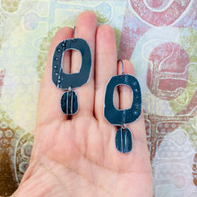 Load image into Gallery viewer, Mod Midnight Upcycled Tin Earrings