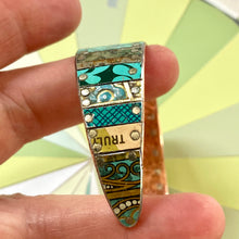 Load image into Gallery viewer, Truly Inspired Turquoise Tesserae Tin &amp; Copper Cuff