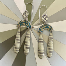 Load image into Gallery viewer, Blueberry and Creams Mini Rainbow Tin Earrings