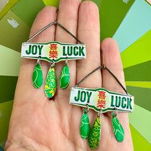 Load image into Gallery viewer, Joy Luck Chandelier Tin Earrings