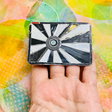 Load image into Gallery viewer, Spirograph Retro Starburst Tin Belt Buckle