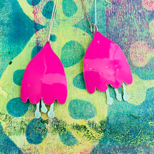 Load image into Gallery viewer, Hot Pink Fantastical Tin Earrings