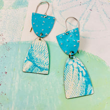 Load image into Gallery viewer, Turquoise Mod Arches Drop Tin Earrings