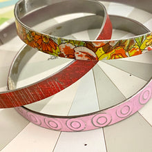 Load image into Gallery viewer, Allover Flowers Pendaflex Tin Bangle
