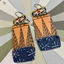 Load image into Gallery viewer, Vintage Copper Juju Tin Earrings