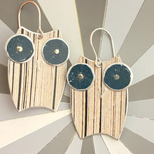 Load image into Gallery viewer, Striped Owl Earrings