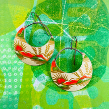 Load image into Gallery viewer, Sunrise Circles Upcycled Tin Earrings