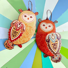 Load image into Gallery viewer, Fancy Owls Tin Earrings
