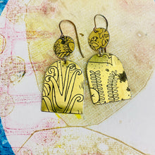 Load image into Gallery viewer, Golden Botanicals Arch Upcycled Tin Earrings