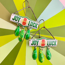 Load image into Gallery viewer, Joy Luck Chandelier Tin Earrings
