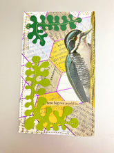 Load image into Gallery viewer, How Big Our World Is  |  Small Sewn Paper Collage