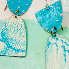 Load image into Gallery viewer, Turquoise Mod Arches Drop Tin Earrings