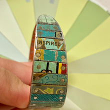 Load image into Gallery viewer, Truly Inspired Turquoise Tesserae Tin &amp; Copper Cuff