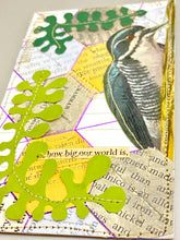 Load image into Gallery viewer, How Big Our World Is  |  Small Sewn Paper Collage