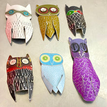 Load image into Gallery viewer, Quirky Owl I Upcycled Tin Brooch