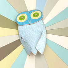 Load image into Gallery viewer, Quirky Owl VI Upcycled Tin Brooch