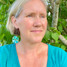 Load image into Gallery viewer, Rave Mandala Turquoise Tin Earrings