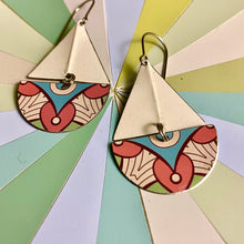 Load image into Gallery viewer, Dusty Pink Mandala Sailboat Earrings